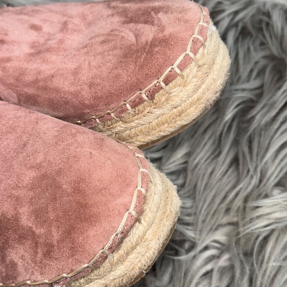 EUC Sam Edelman Carrin Suede Platform Espadrille Flats Dusty Rose Size 8 - Picture 6 of 10